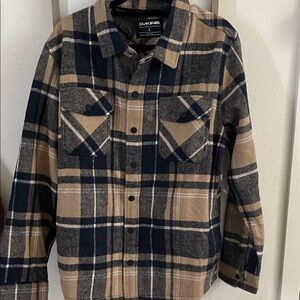 Dakine Tan and Black Plaid Shirt